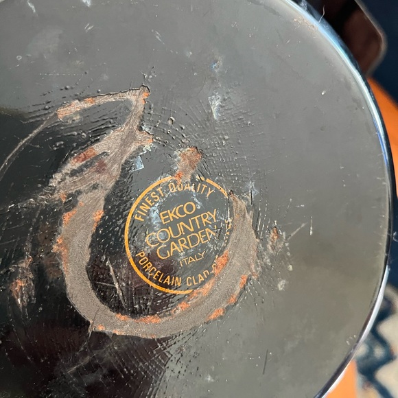 Mid Mod Ekco Country Garden Porcelain Clad Stockpot/Steamer - Picture 11 of 11